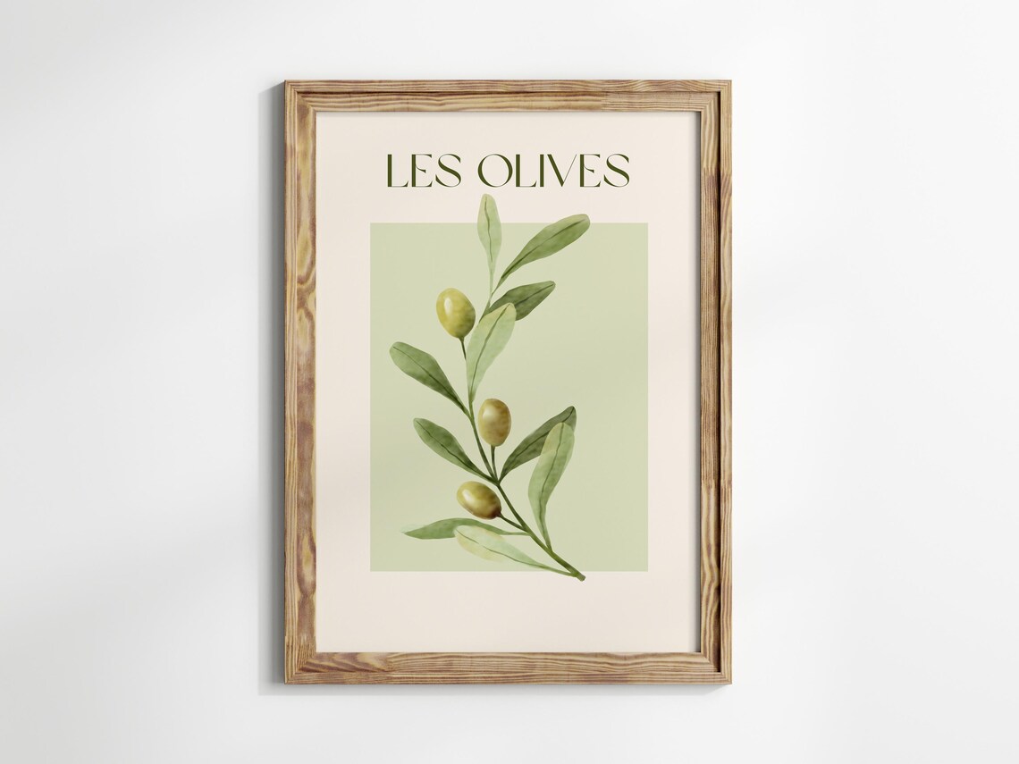 Olives Illustration Art Print, Botanical Kitchen Decor - Image 2