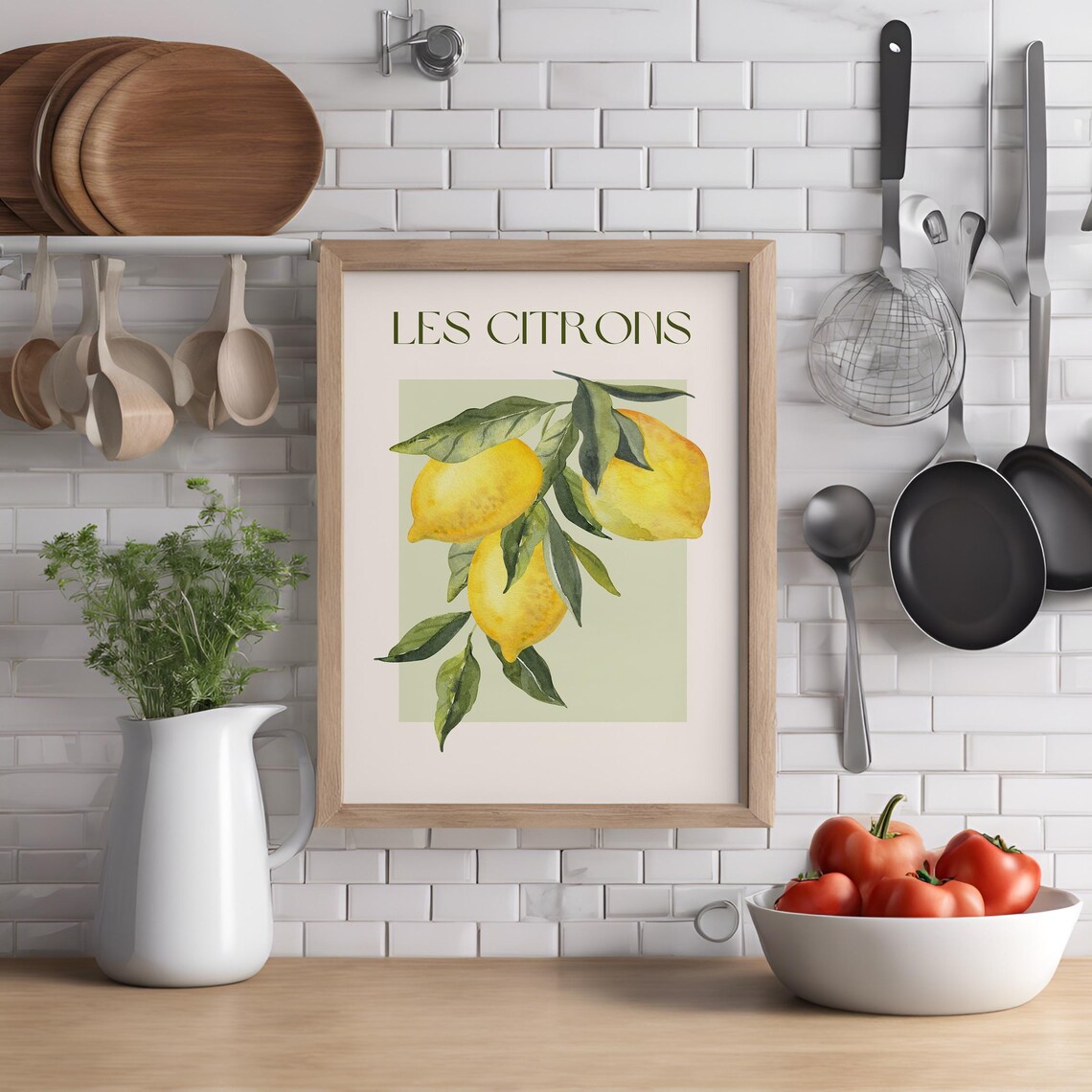 Lemons Illustration Art Print, Farmhouse Kitchen Decor - Image 3
