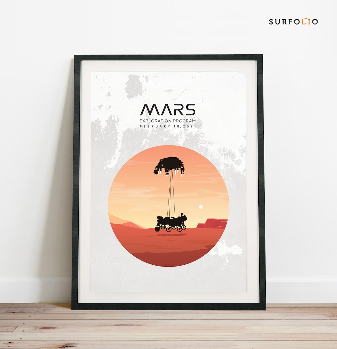 Mars Perseverance Minimalist Space Travel Poster