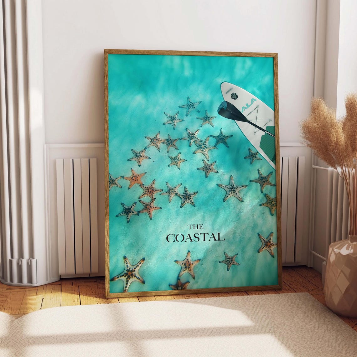 The Coastal Starfish Aerial Turquoise Ocean Summer Beach Poster