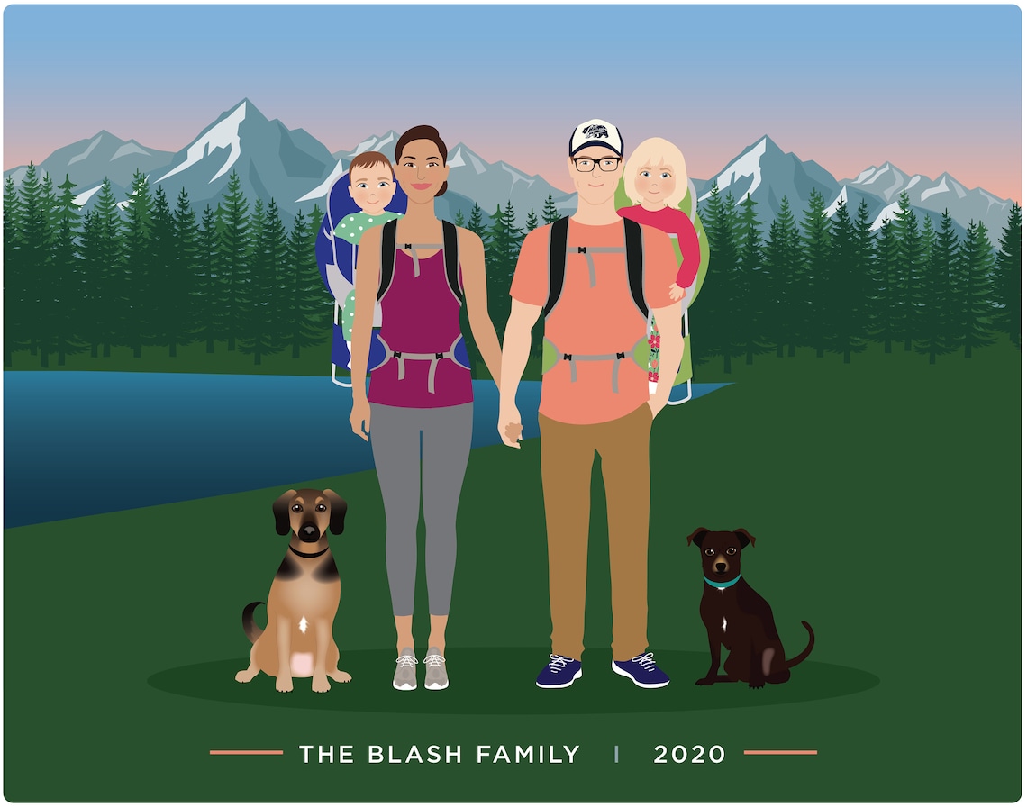 Custom Family Portrait - Illustration