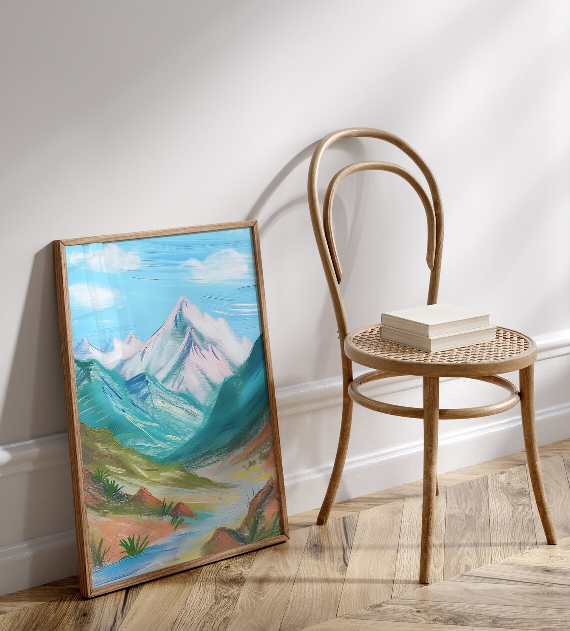 Winter Landscape Painting, Mountain Landscape Art Print - Image 2