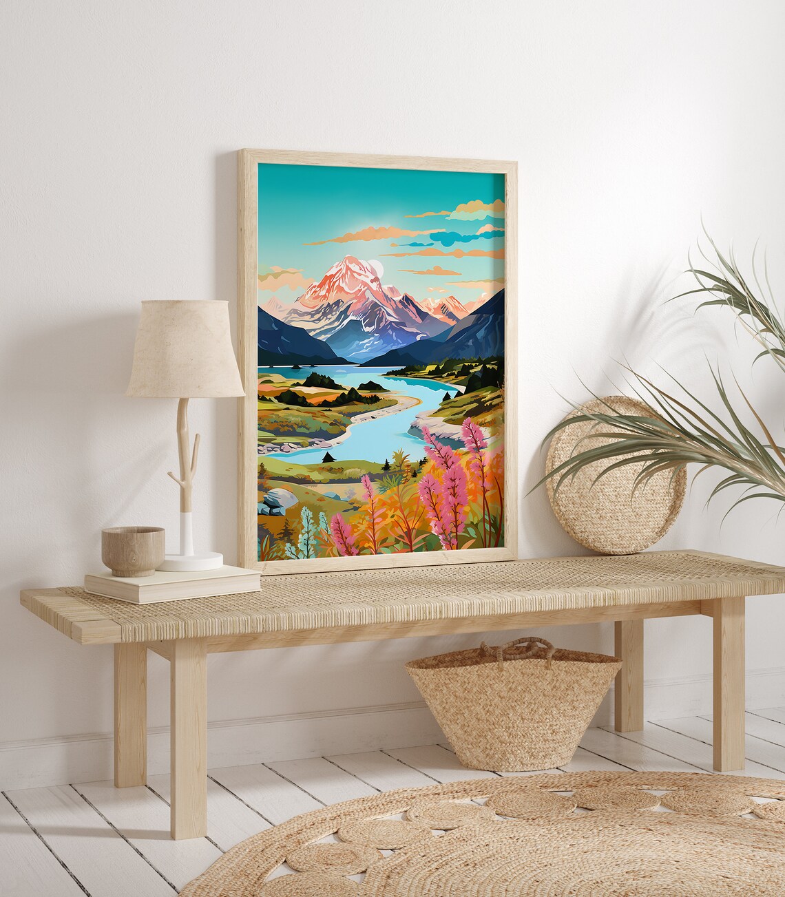 Aoraki Mount Cook Travel Poster, New Zealand - Image 2