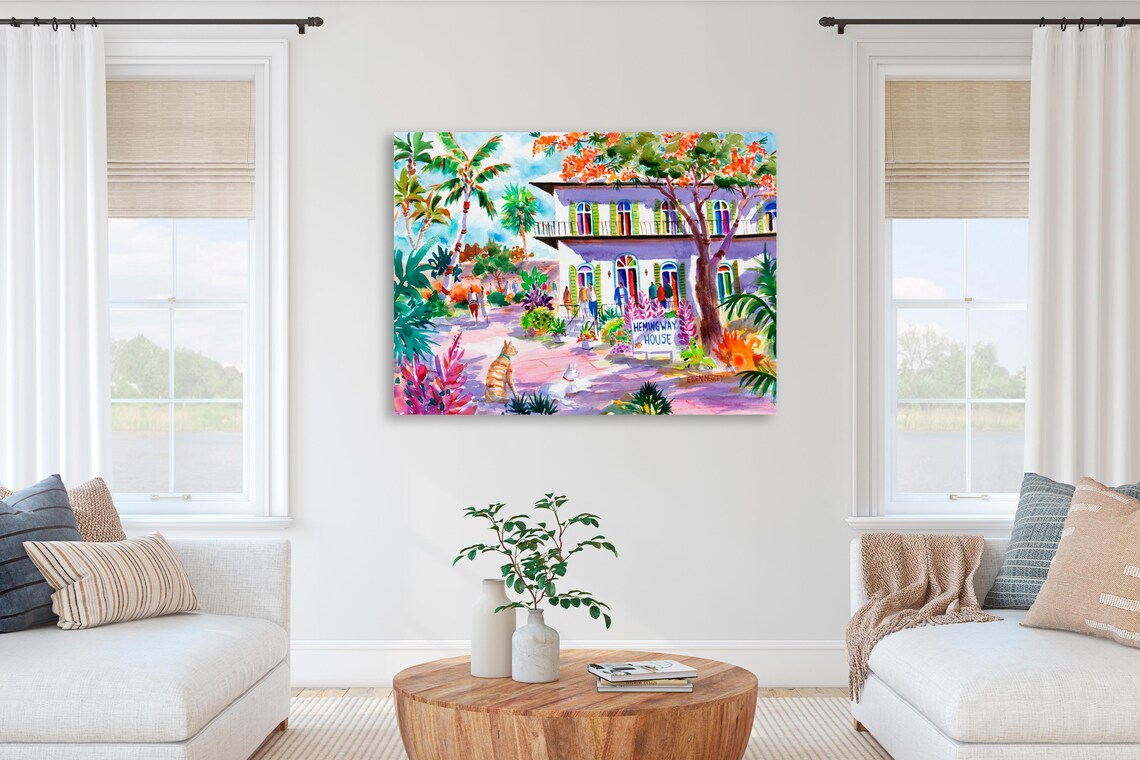 Hemingway House Key West Cat Art Print, Ellen Negley - Image 2
