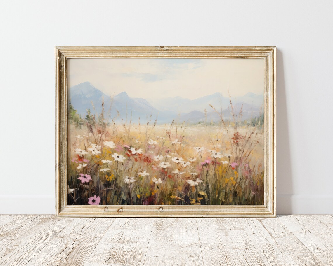 Himalayan Meadow Art Print, Mountain Landscape - Image 2