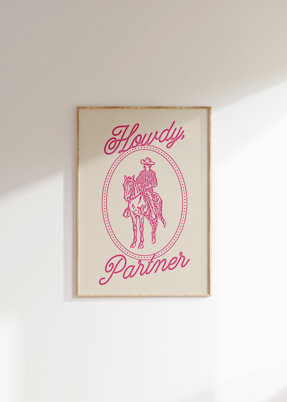 Howdy Partner Vintage Western Cowboy Art Print
