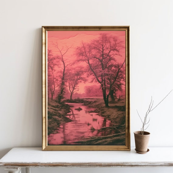 Surreal Landscape Moody Wall Art Prints Maximalist Decor Vintage Oil Painting Poster Dark Academia Eclectic Altered Print Sg62