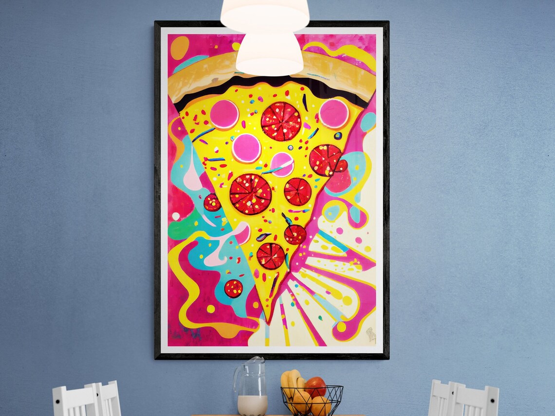 Pizza Abstract Pop Art Food Wall Art Print - Image 3