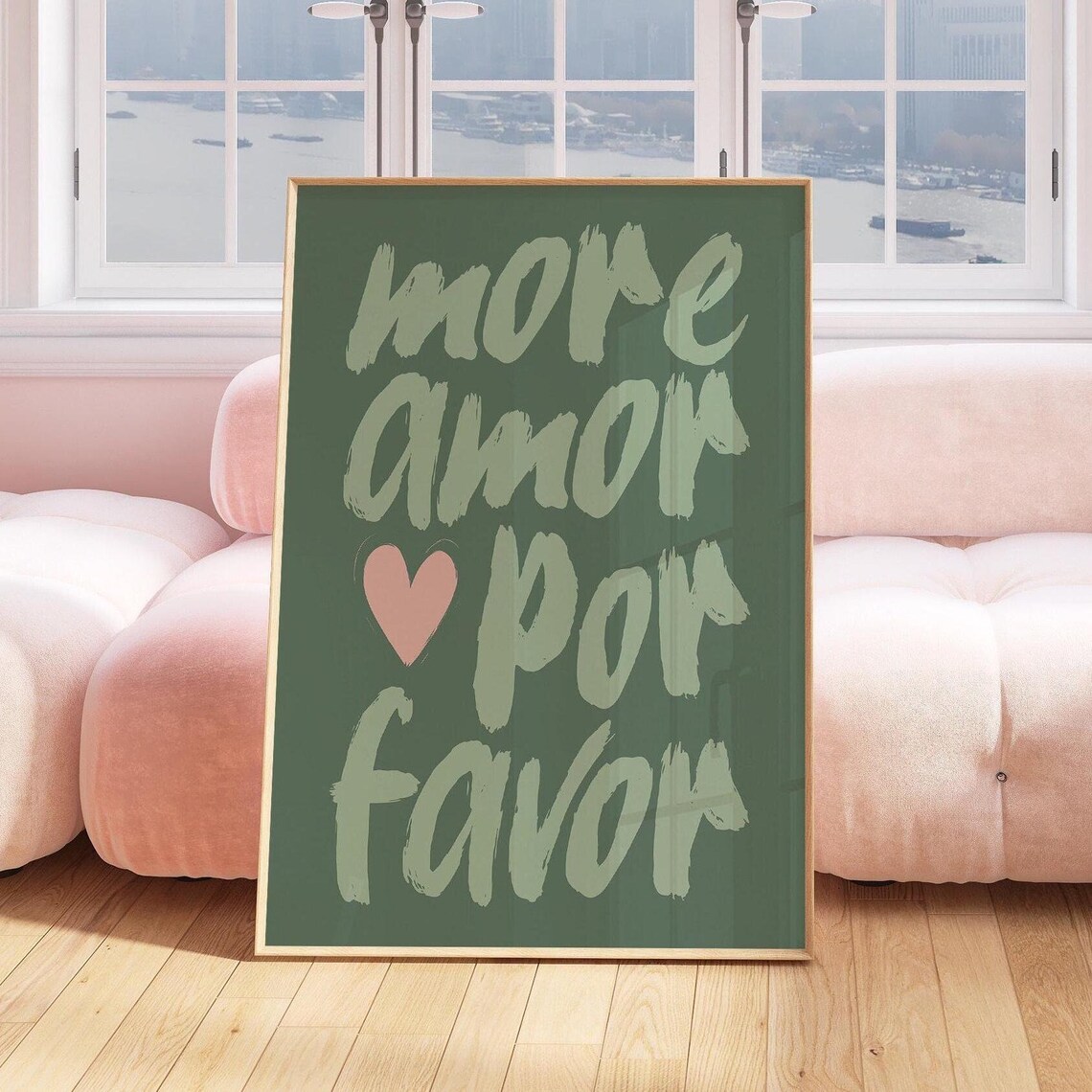 More Amor Por Favor Retro Bar Cart Art Print