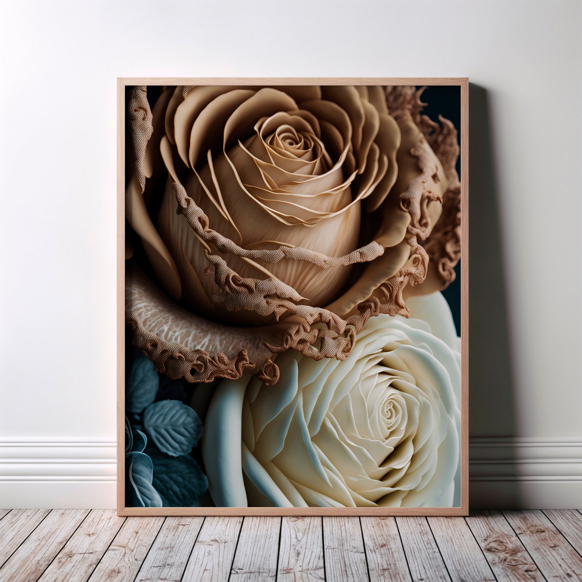 Floral Wall Art Poster Flowers Home Decor Illustration Vintage Inspired