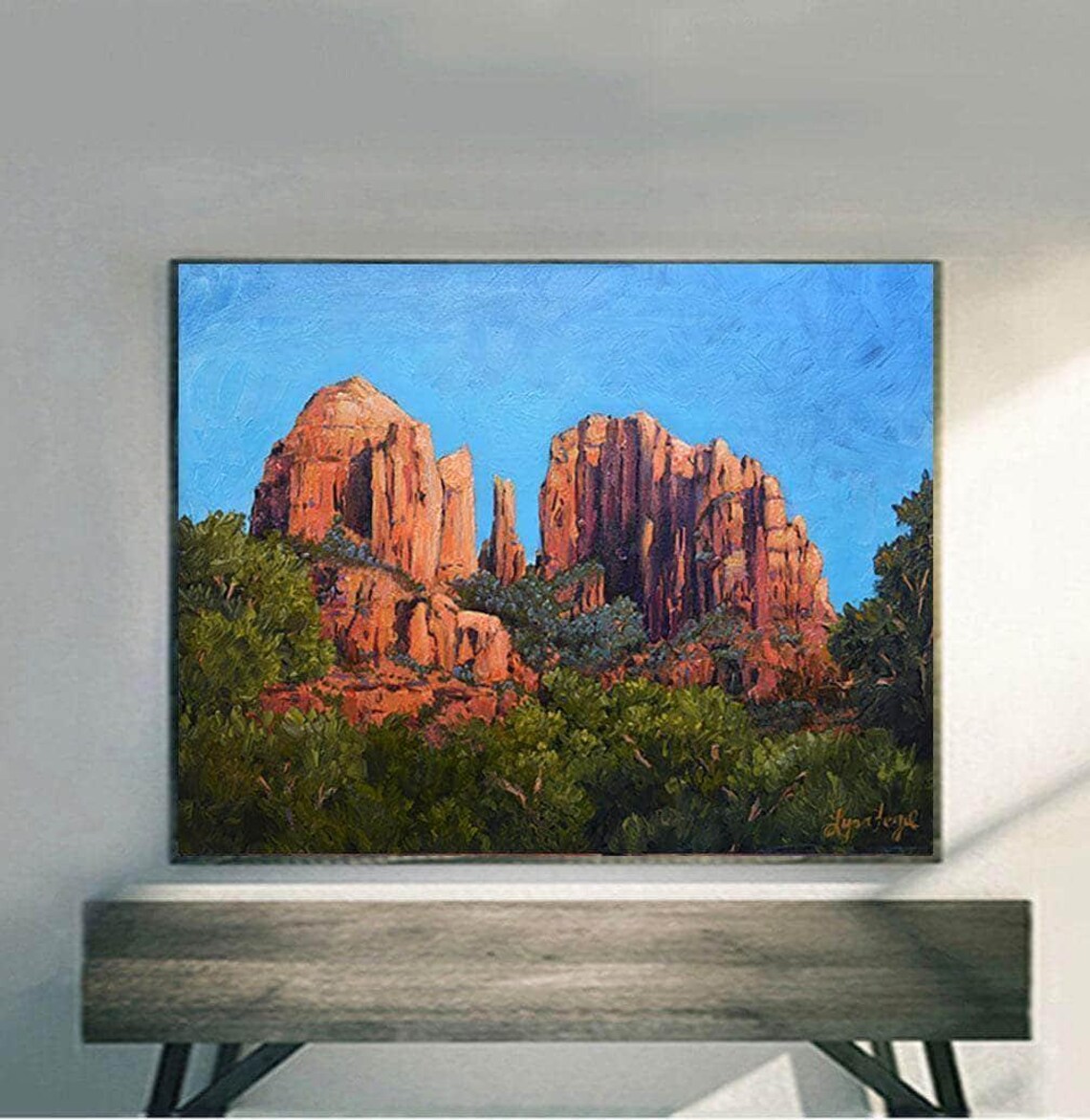 Sedona Cathedral Rock Vintage Arizona Travel Poster