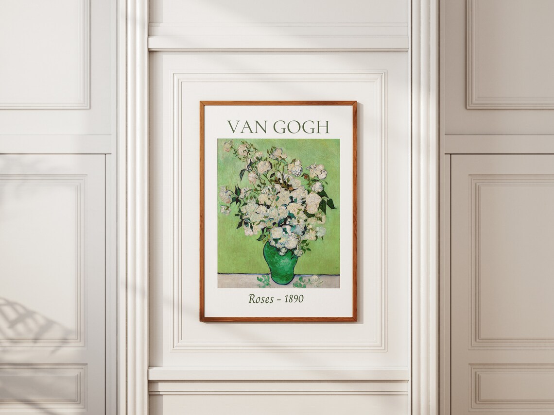 Van Gogh Roses Vintage Botanical Art Print - Image 7