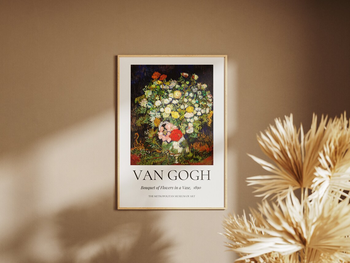 Van Gogh Bouquet of Flowers in a Vase 1890 Floral Still Life Poster - Image 6