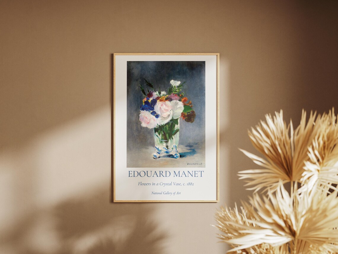 Manet Flowers in a Crystal Vase 1882 Bouquet Still Life Art Poster - Image 2