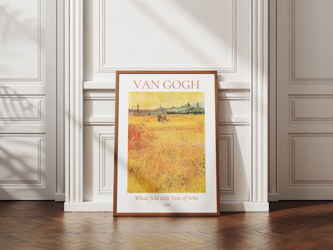 Van Gogh Art Print Wheat Field With View Of Arles Van Gogh Exhibition Poster Van Gogh Painting Landscape Artwork Museum Poster - Image 6