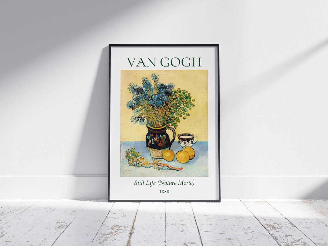 Van Gogh Still Life Nature Morte 1888 Blue Thistles Lemons Poster - Image 7