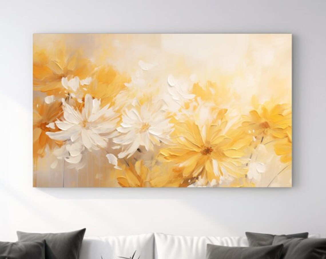 Yellow Flower Abstraction, Botanical Art Print