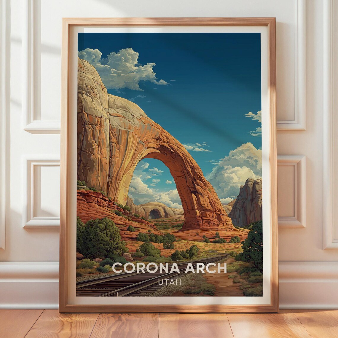 Corona Arch Utah Vintage Travel Poster