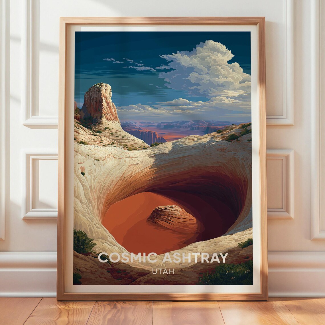 Cosmic Ashtray Utah Vintage Travel Poster