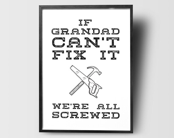 Grandad Gift Grandfather Sign Farmhouse Mancave Decor Funny Fathers Day Gifts Grandparents Day Gift For Husband Workshop Wall Decor