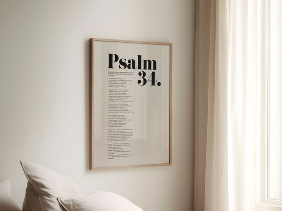 Psalm 34 Taste And See Bible Verse Wall Art Print