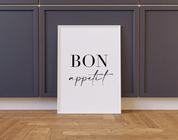 Bon Appetit Definition Bon Appetit Print Bon Appetit Poster Bon Appetit Quote Print Wall Art Motivational Gift