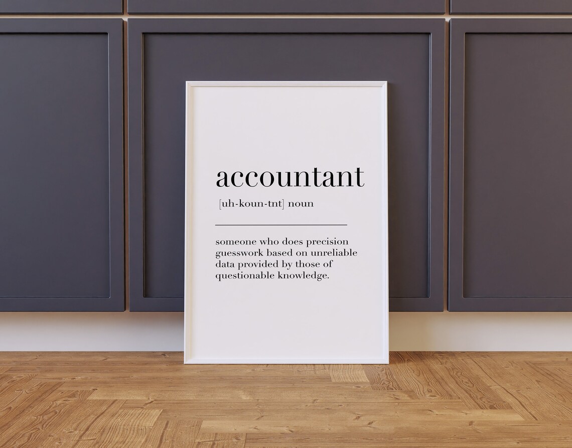 Accountant Accountant Print Accountant Poster Accountant Definition Print Accountant Gift Office Decor Office Art - Image 2