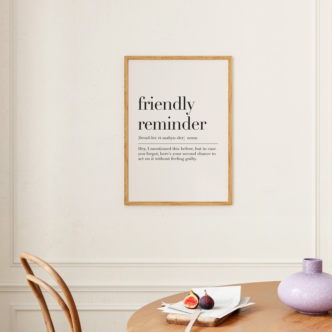 Friendly Reminder Definition Poster Friendly Reminder Wall Art Gift For Friendly Reminder Home Office Decor Quote Print - Image 2