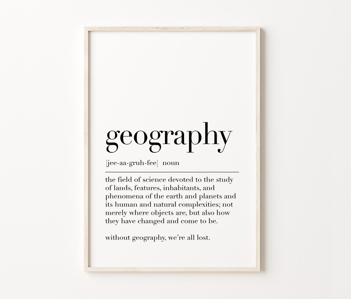 Geography Definition Science Study Earth Lands Funny Quote Poster - Image 3