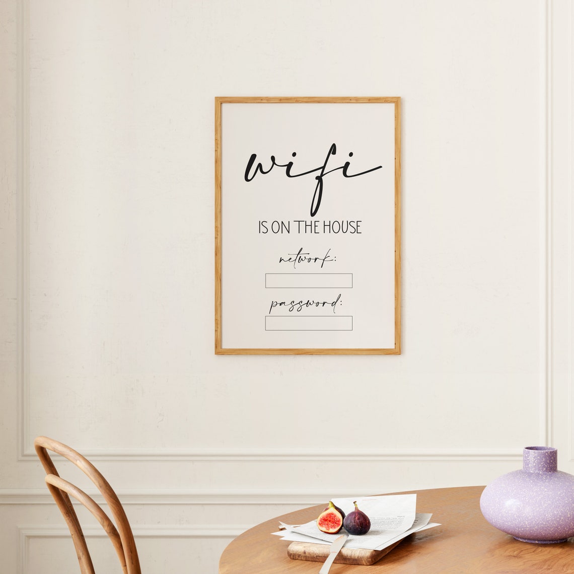 Wifi Is On The House Network Password Sign Kitchen Guest Room Poster - Image 2