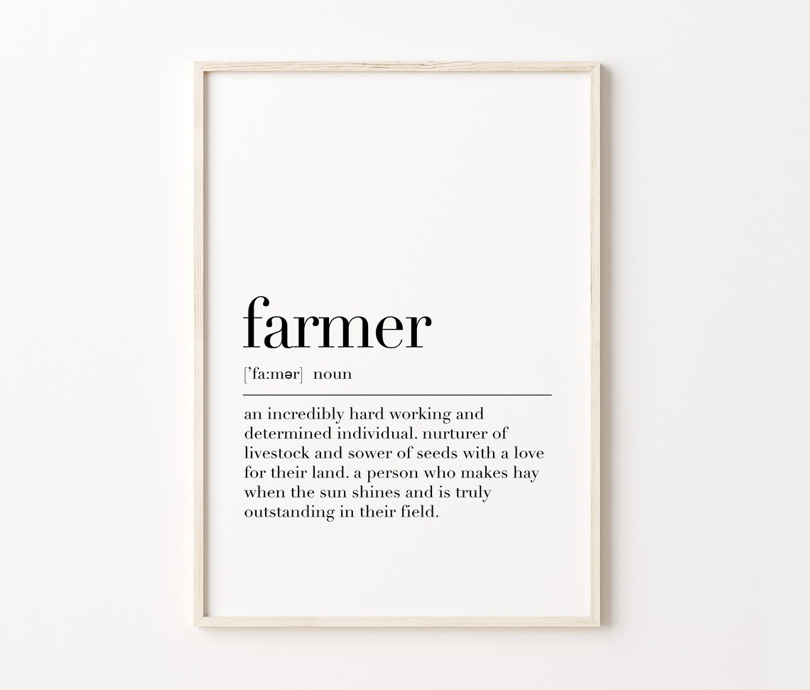 Farmer Definition Print Farmer Quote Wall Art Farmer Poster Minimalist Modern Print Art Farmer Funny Gifts - Image 4