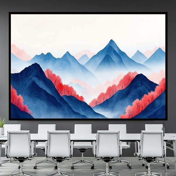 Mountain Art Art Mountain Prints Abstract Wall Art Landscape Art Minimalist Art Landscape Print Housewarming Gift College Art
