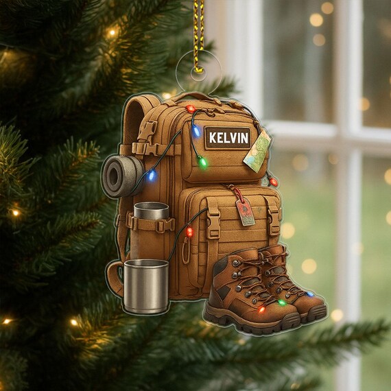 Kelvin Hiking Backpack Custom Camping Name Christmas Gift Wall Art