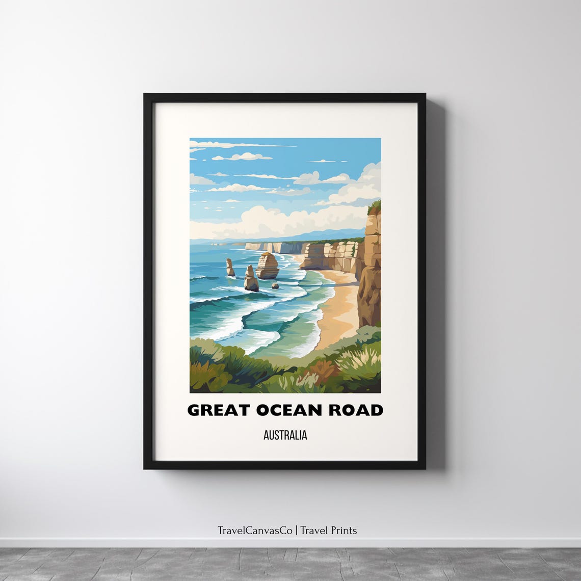 Great Ocean Road Australia Twelve Apostles Coastal Cliffs Beach Poster