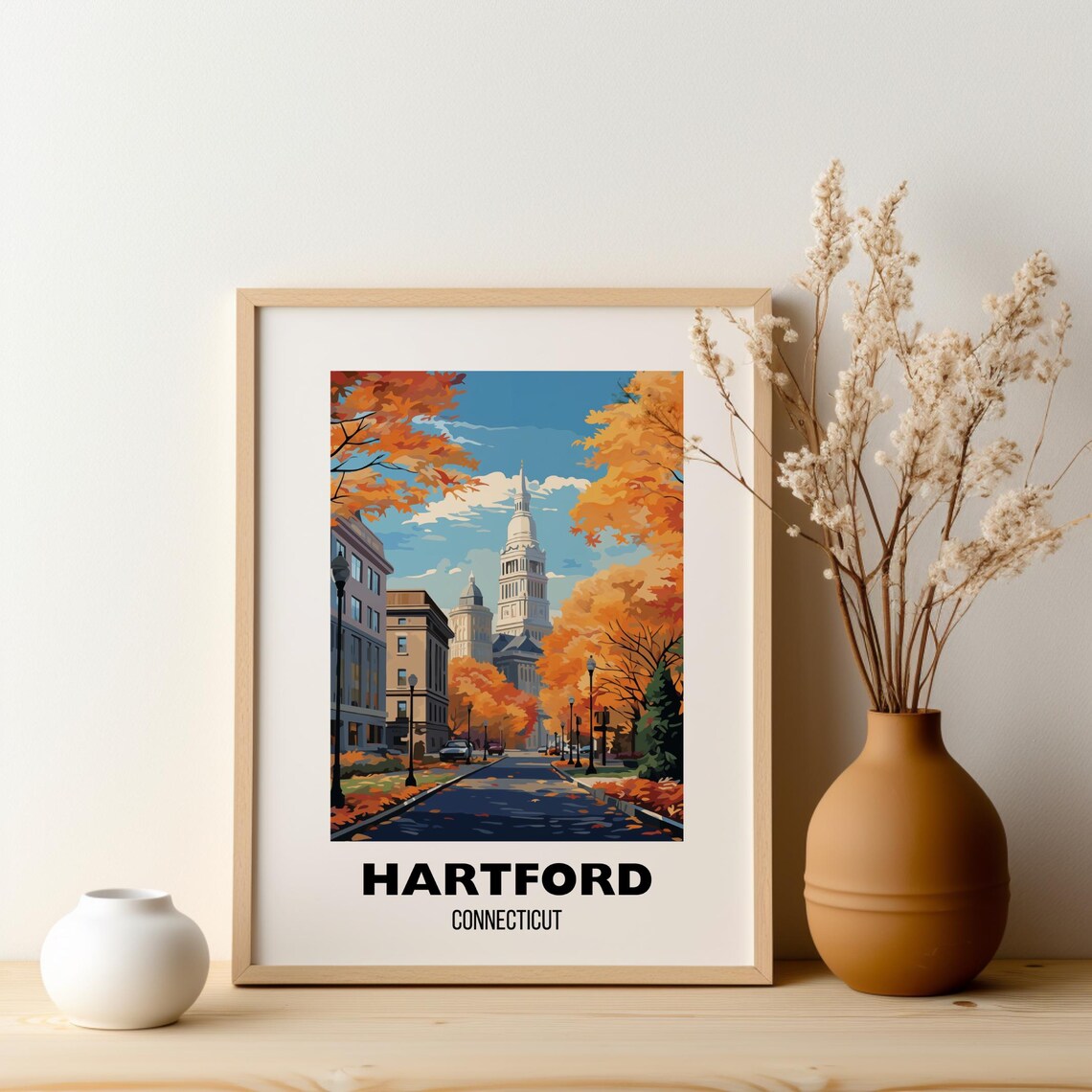 Hartford Connecticut Travel Poster, Home Decor Print - Image 2