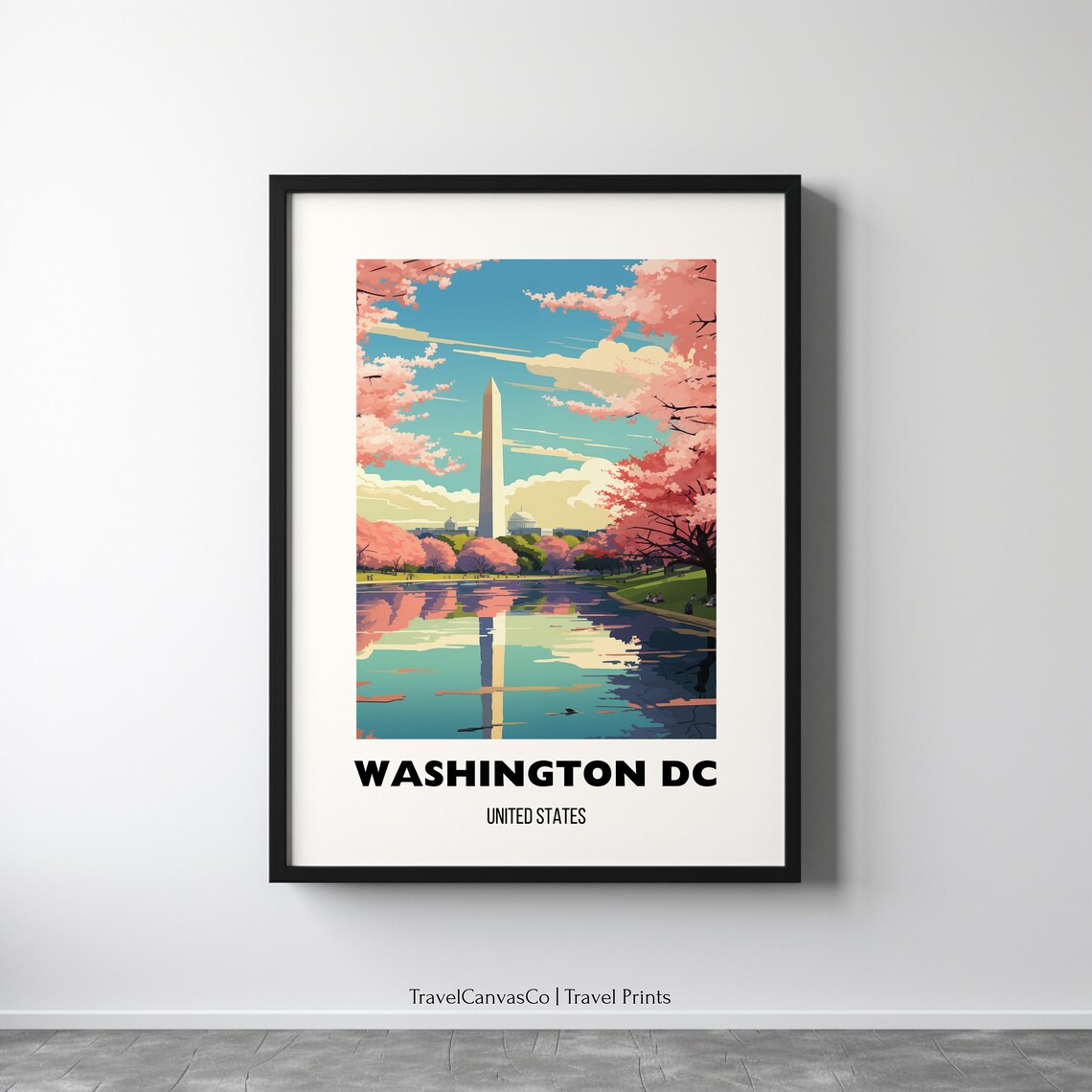 Washington Dc Travel Poster, National Mall Capitol Hill