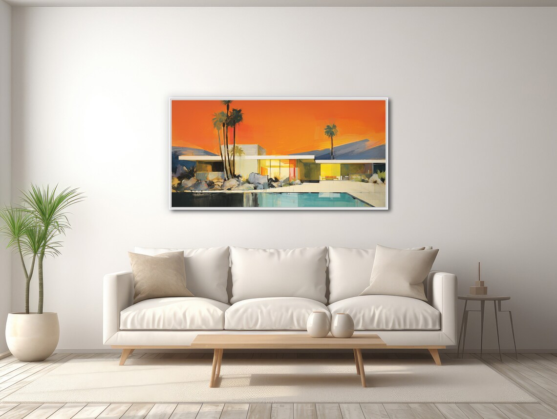 Mid Century Palm Springs Architecture, Desert Art Print - Image 3