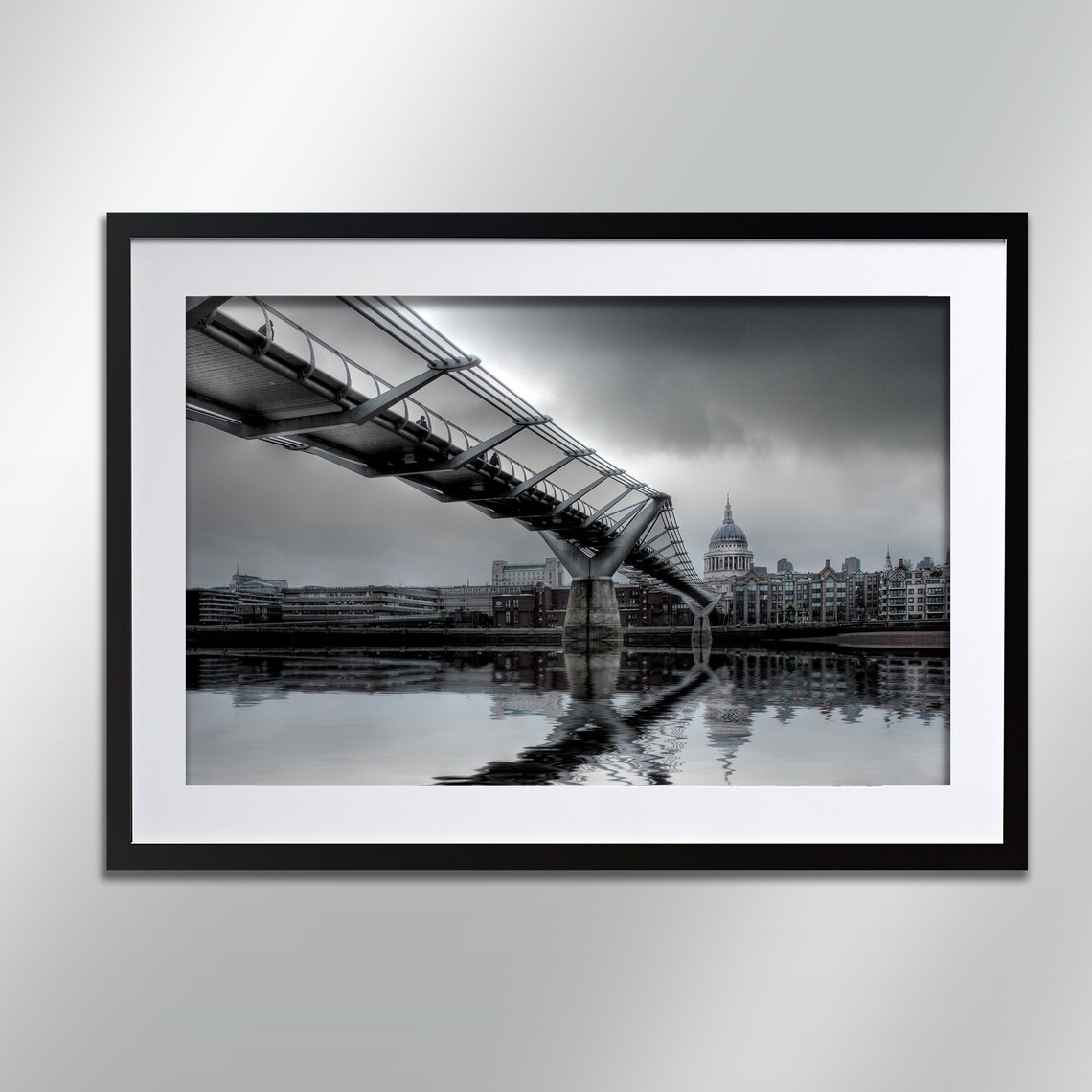 London Millennium Bridge Signed Print Architecture Wall Art Cityscape Photography
