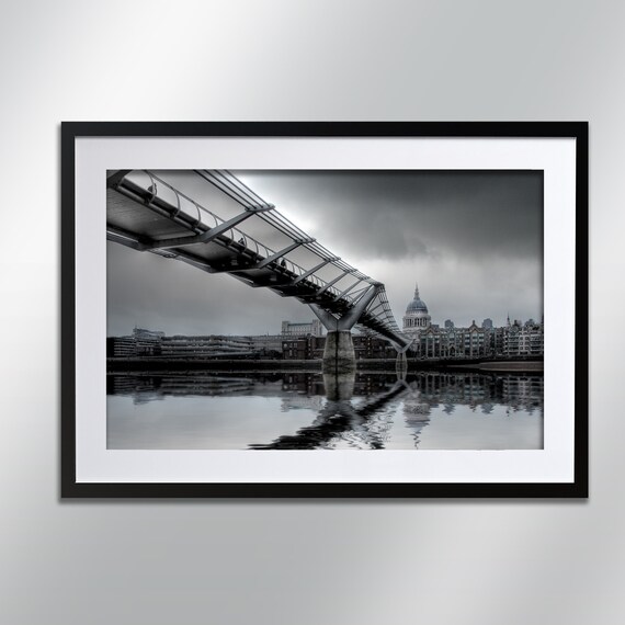 London Millennium Bridge Signed Print Architecture Wall Art Cityscape Photography