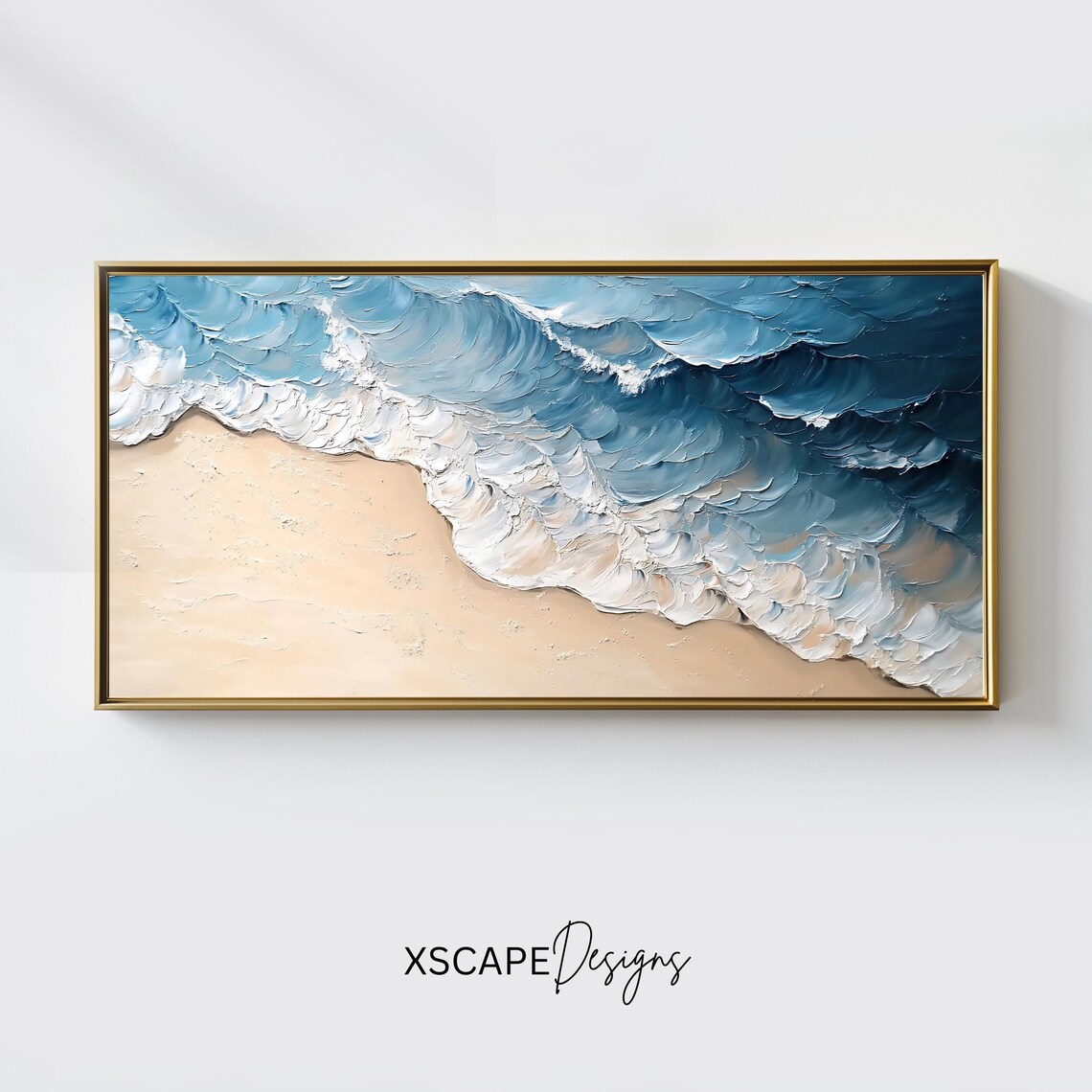 Ocean Waves, Serene Beach Artwork For Couch