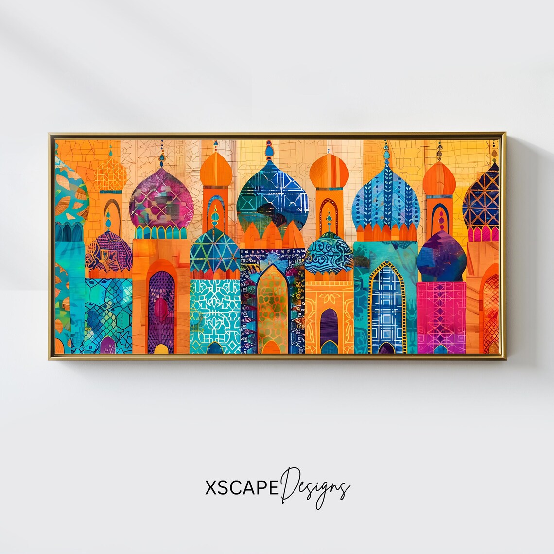 Islamic Architecture, Panoramic Architectural Art Print