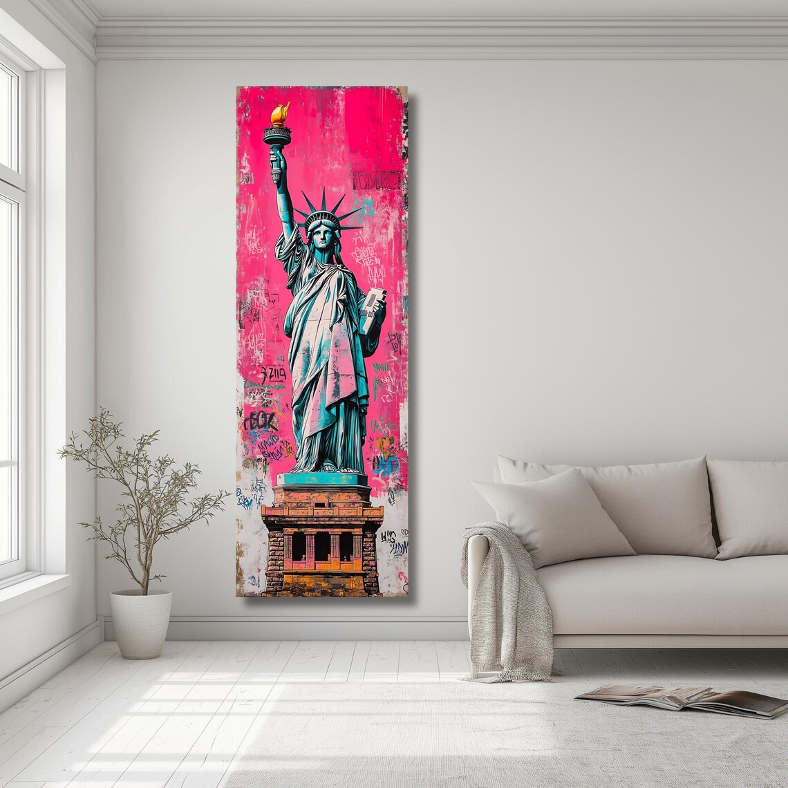Statue Of Liberty New York Urban Graffiti Travel Poster - Image 2