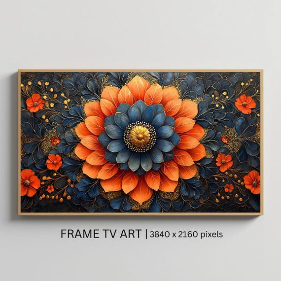 Islamic Floral Mandala Art For Frame Tv Arabic Geometric Roku Screensaver Wall Art