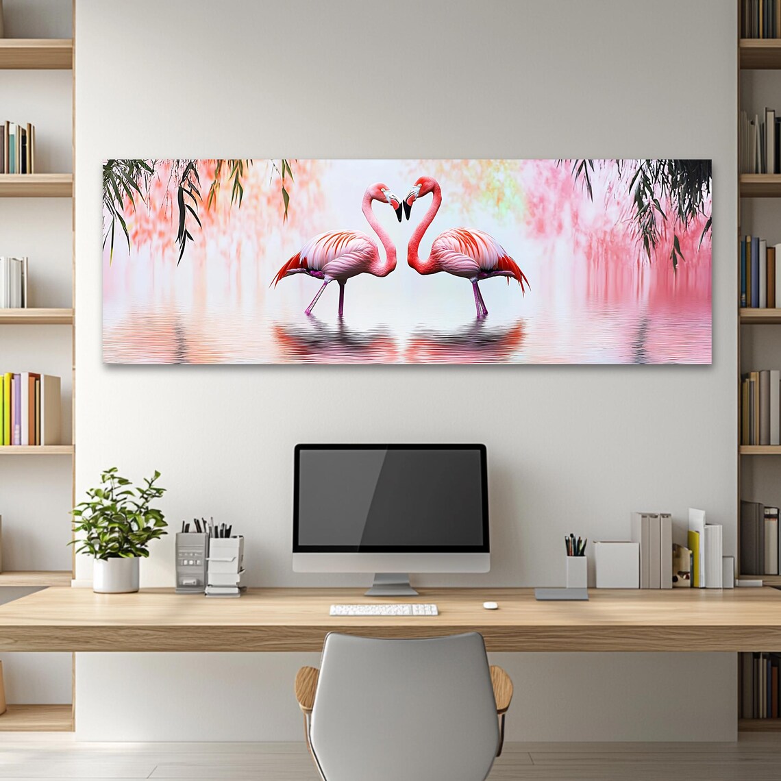 Flamingo Art Print, Elegant Romantic Artwork - Image 2