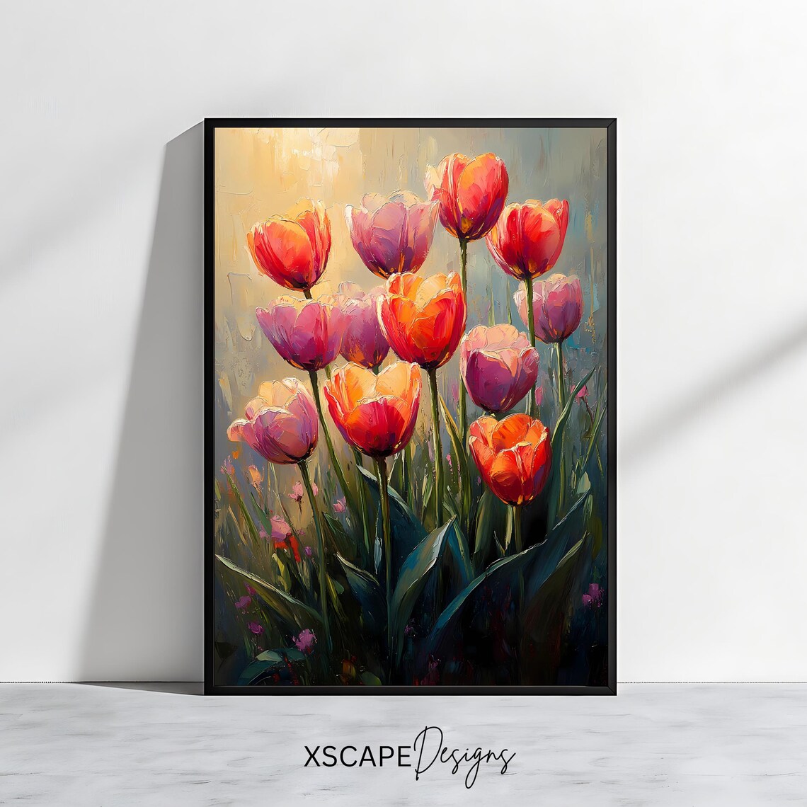 Tulip Art Print, Vibrant Spring Floral Decor