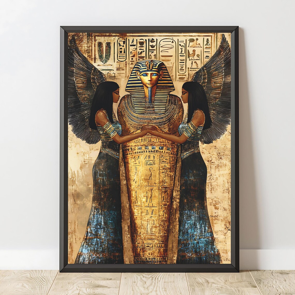 Ancient Egyptian Sarcophagus, Pharaoh Decor - Image 3