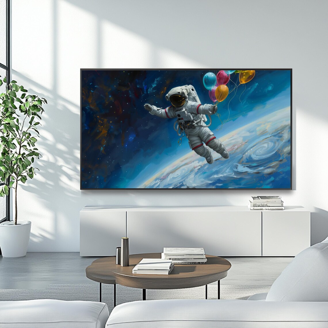Astronaut Whimsical Space Art for Frame TV - Image 4
