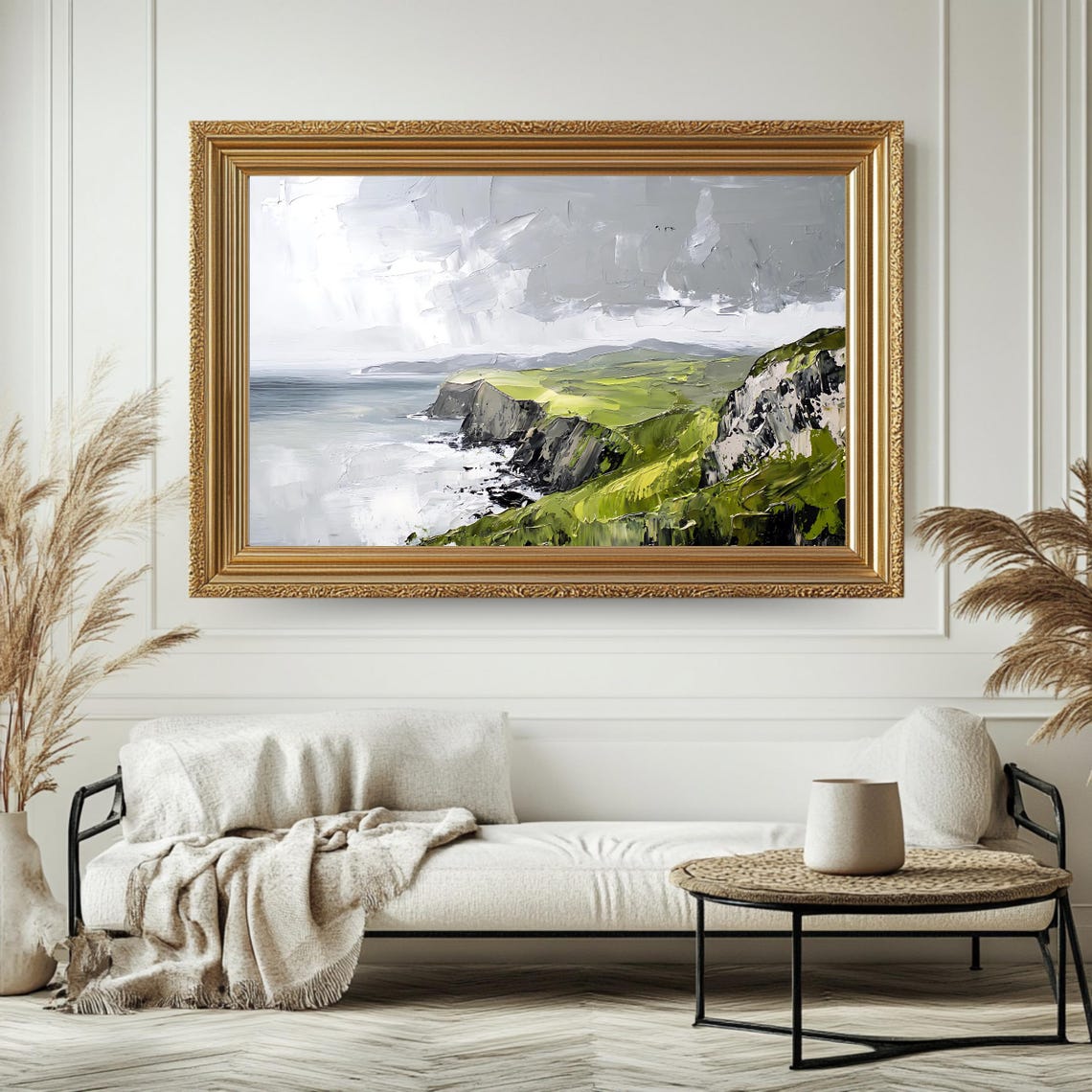 Emerald Green Coastal Cliffs Seascape Rocky Shore Ocean Wave Poster - Image 4