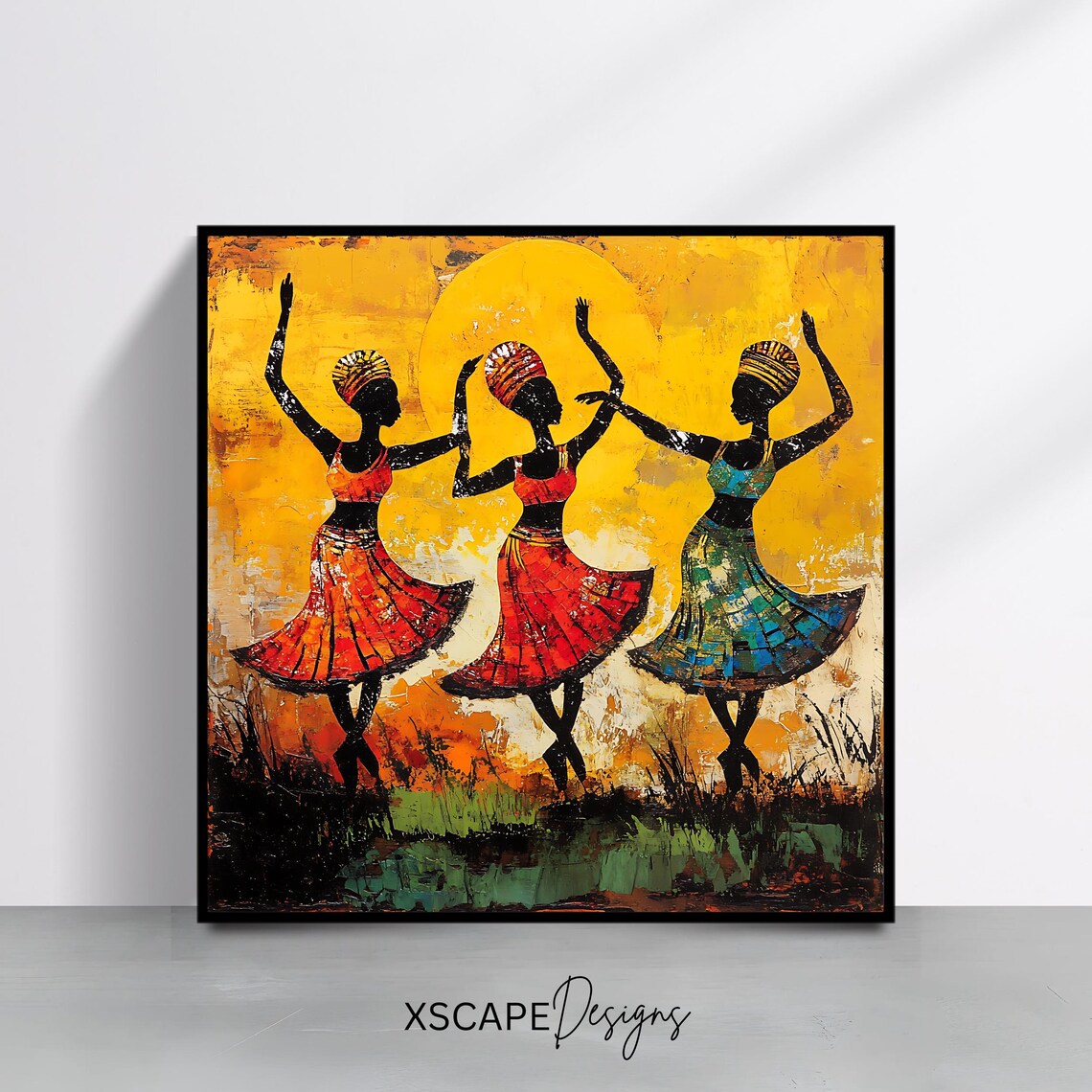 African Dance Art Print, Tribal Cultural Decor