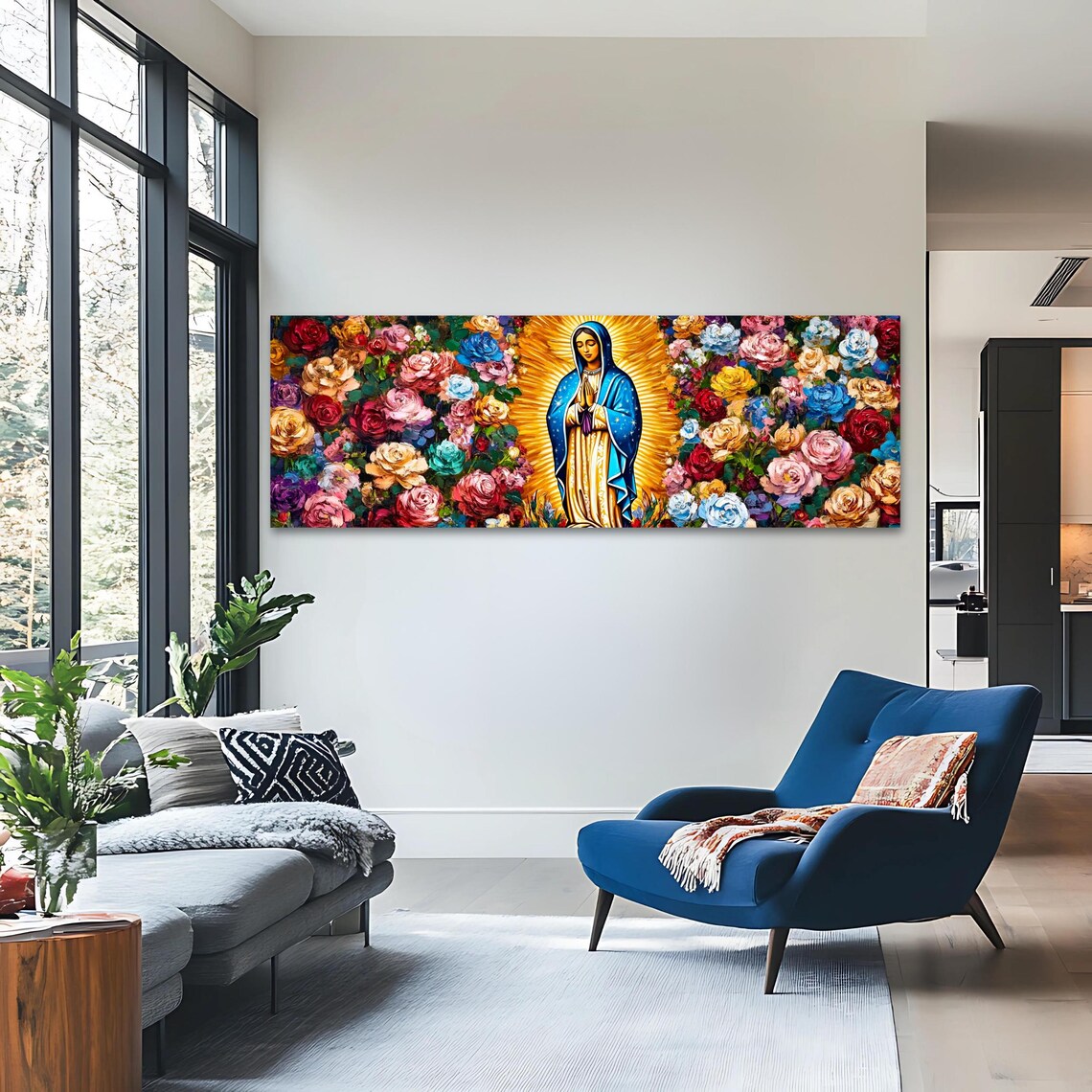Mary Of Guadalupe Colorful Religious Art Print - Image 3